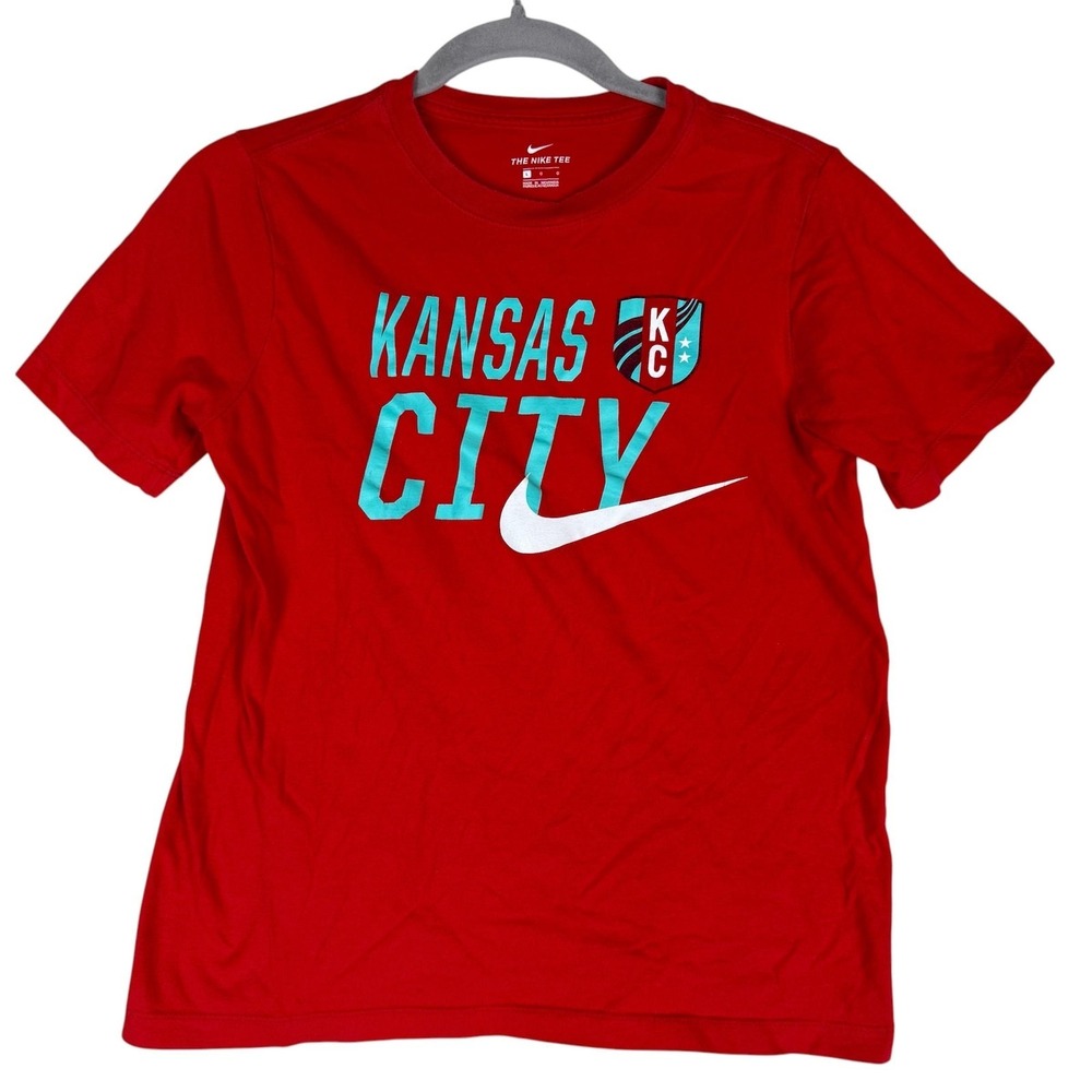 Kansas City Scouts Shirt Boys Large Red MLS Soccer Nike Graphic Tee Top